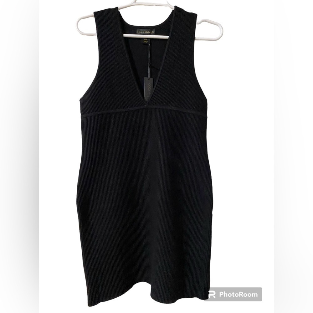 House or Harlow 1960 black knit Bodycon mini size M - Picture 3 of 10